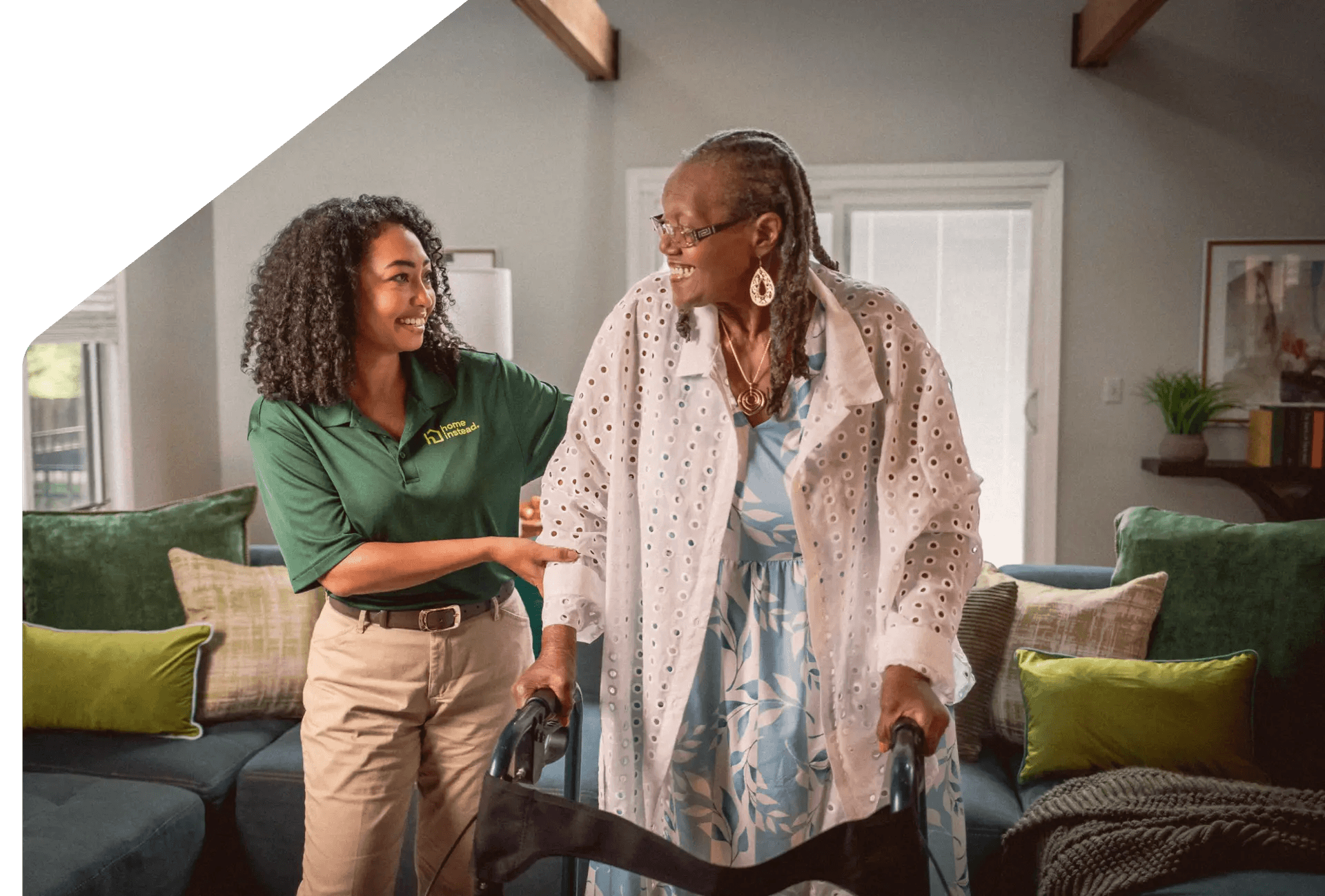 A Home Instead Care Pro with an adult.