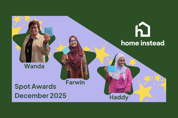 Home Instead South Vancouver Burnaby December Care Pro Spotlight Awards Wanda Farwin and Haddy