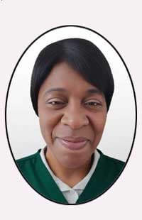 Hyacinth, Best Caregiver of the Month for November 2025 in Hamilton, honoured by Home Instead for outstanding home care service.