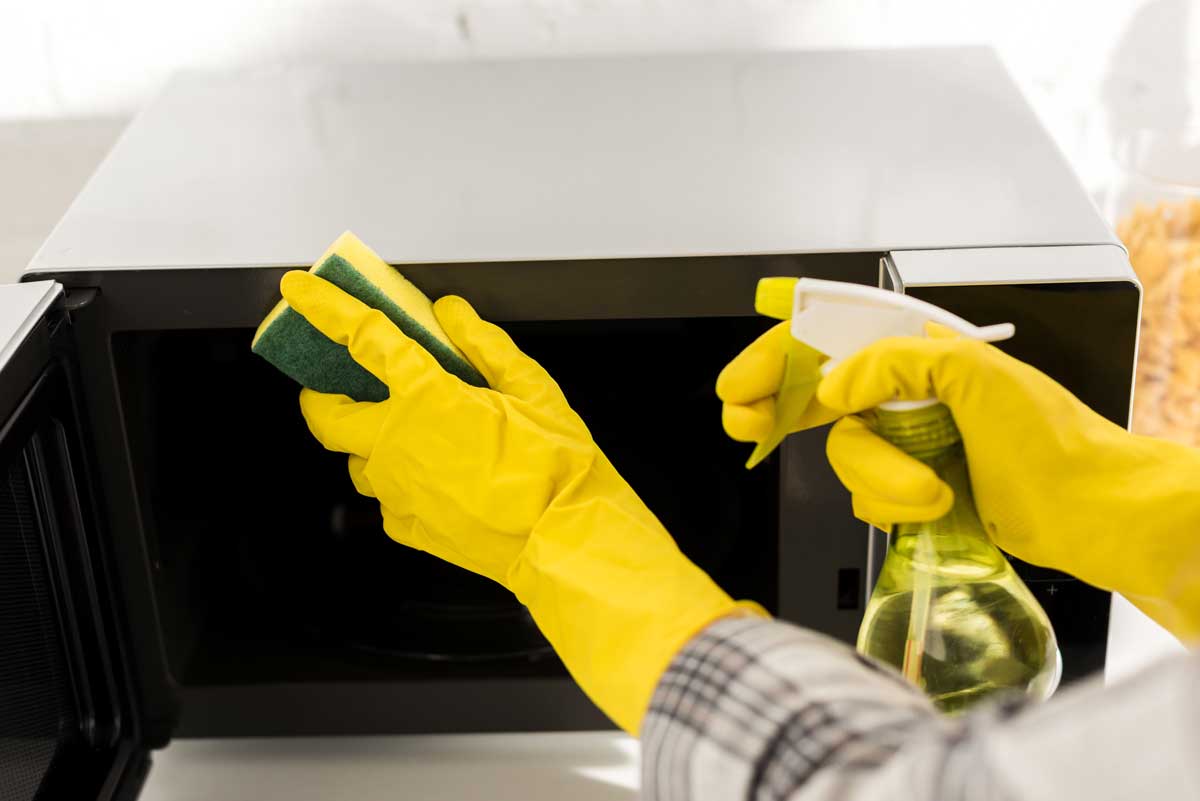 Cleaning microwave and kitchen appliances