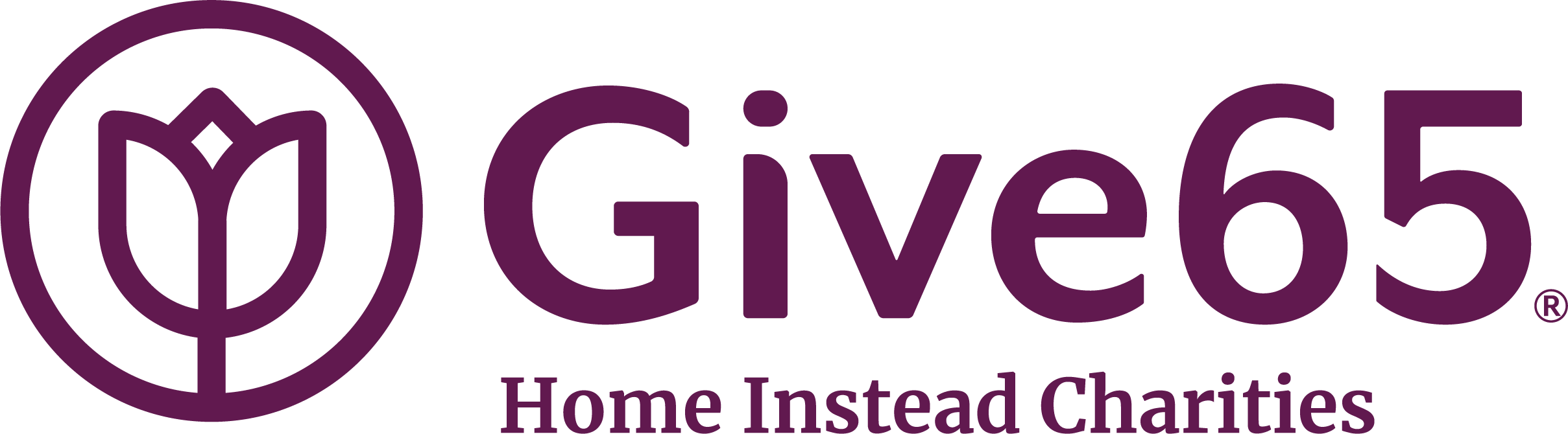 Purple Give 65 Home Instead Charities Logo