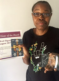 Winifred awarded Brampton Best Caregiver during August 2019