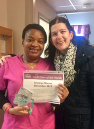 Onyi awarded Brampton Best Caregiver during December 2019