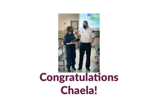 Congratulations Chaela