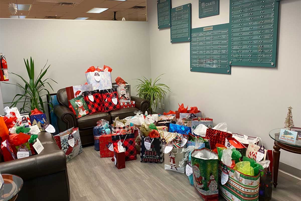 Gifts were pickup from Surise Retirement Home and delivere to Southlake Regional Health Centre