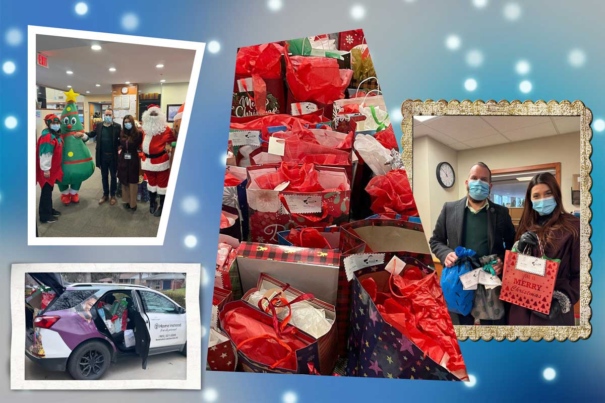 Jeremy Grant Delivering Be a Santa to a Senior Gifts