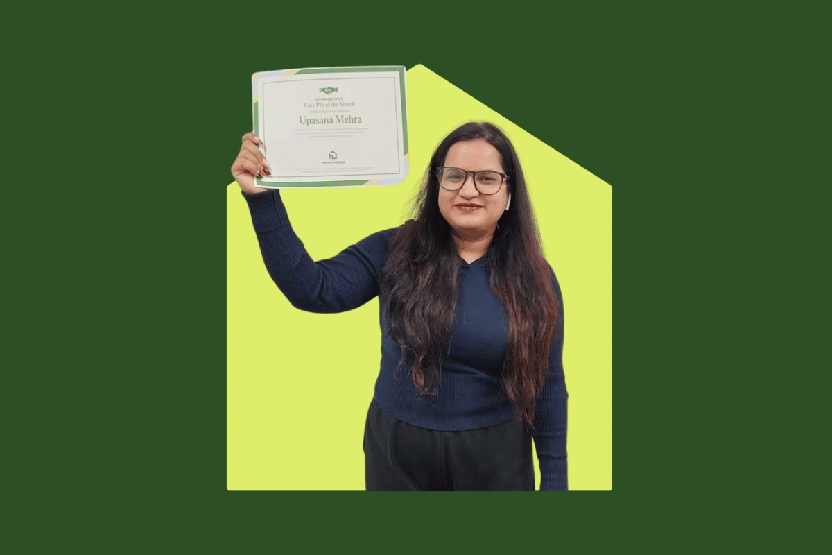 Home Instead South Vancouver Burnaby November Care Pro of the Month Upasana Mehra