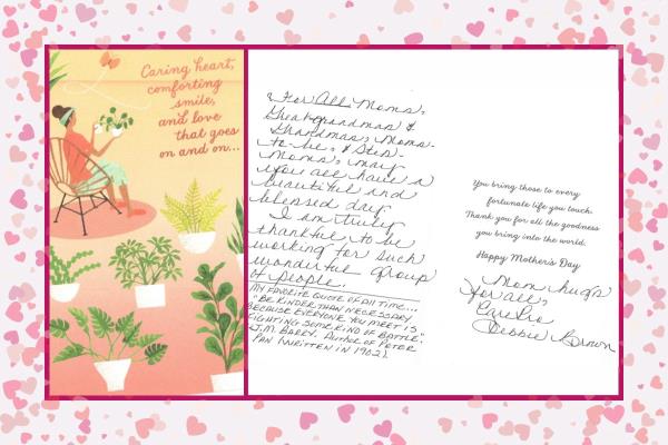 Happy Mother's Day card from a caregiver at Home Instead of Mesa, AZ