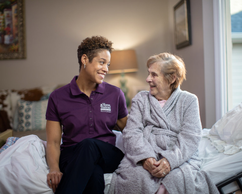 home instead caregiver providing care for senior at home