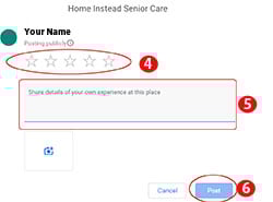 Write a review on Google My Business
