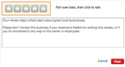 Write a Review on Yelp