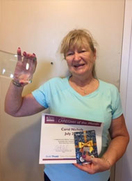 Carol awarded Brampton Best Caregiver during July 2019
