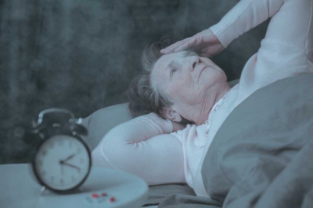 Senior having problems to sleep