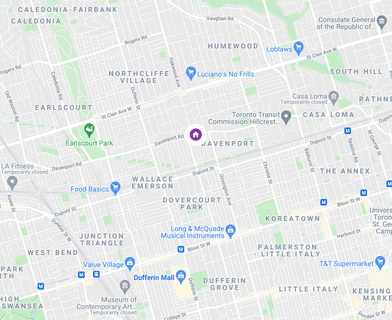 Service area map for Home Instead of West Toronto