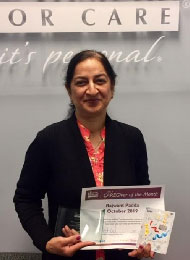 Rajwant awarded Brampton Best Caregiver during October 2019