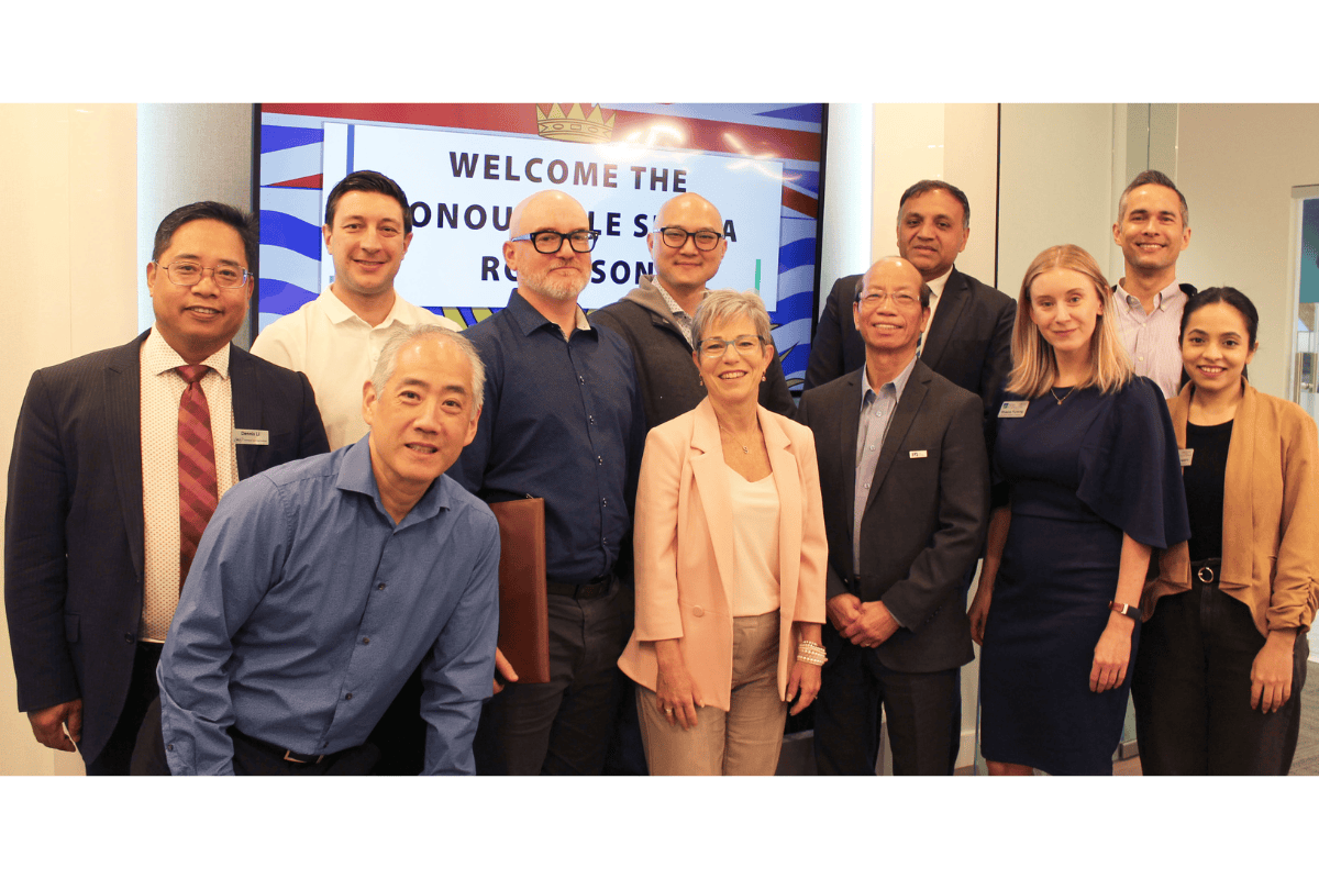 Photo of the Home Instead team at the Richmond Chamber of Commerce Roundtable with the Honorable Selina Robinson