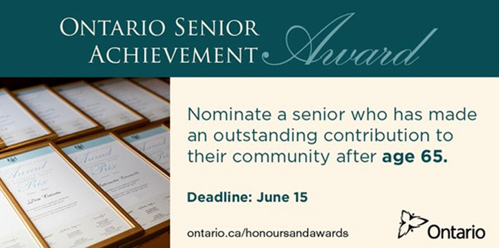 Ontario senior achievement award
