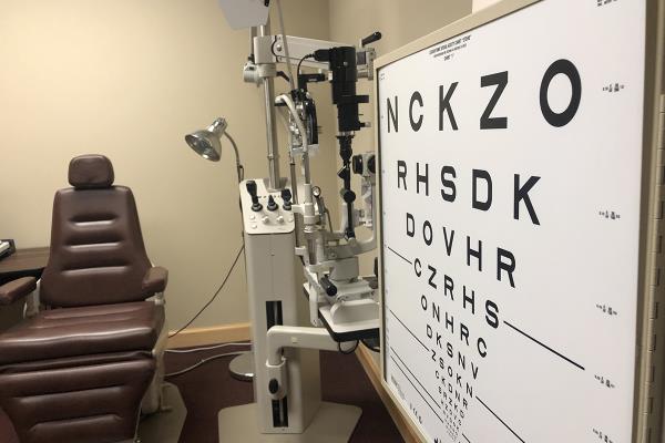 eye vision chart in doctor office